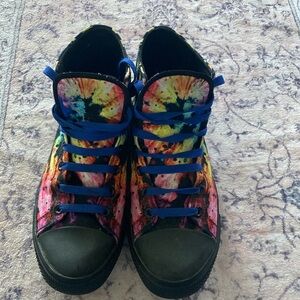 RAAD Tie Dye Converse (style) Size  women’s 10 Men 8.5